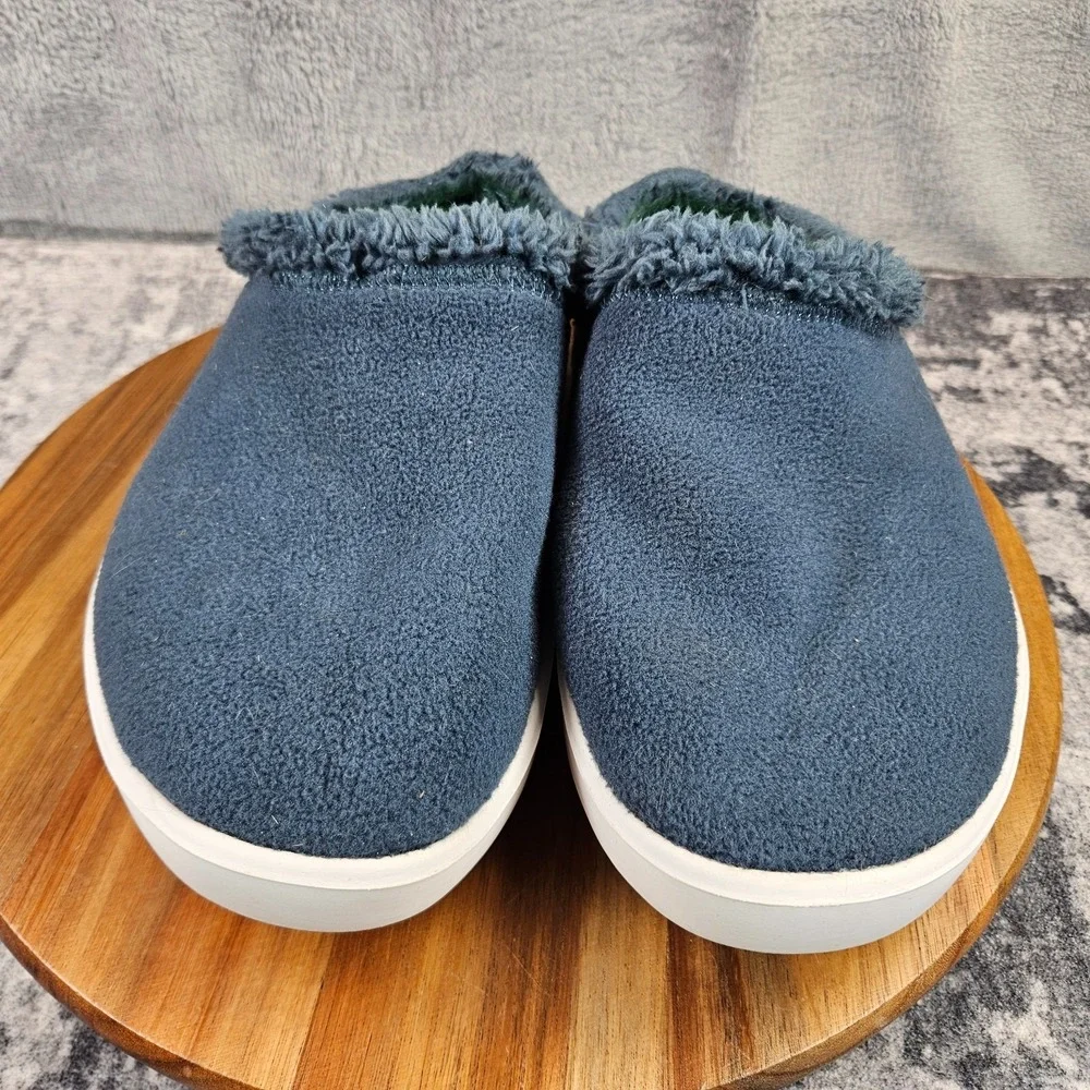 OOFOS OOcoozie Mule Mens Size 10 Blue White Casual Classic Sip On Recovery Shoes